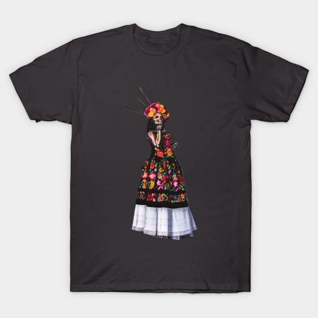 Day of the Dead lady T-Shirt by BrokenTrophies